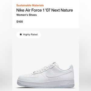 Nike Air Force 1 ‘07 Next Nature size 7